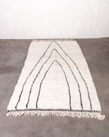 Modern designer handcrafted Berber rug from morocco Beniourain with beautiful colors and patterns