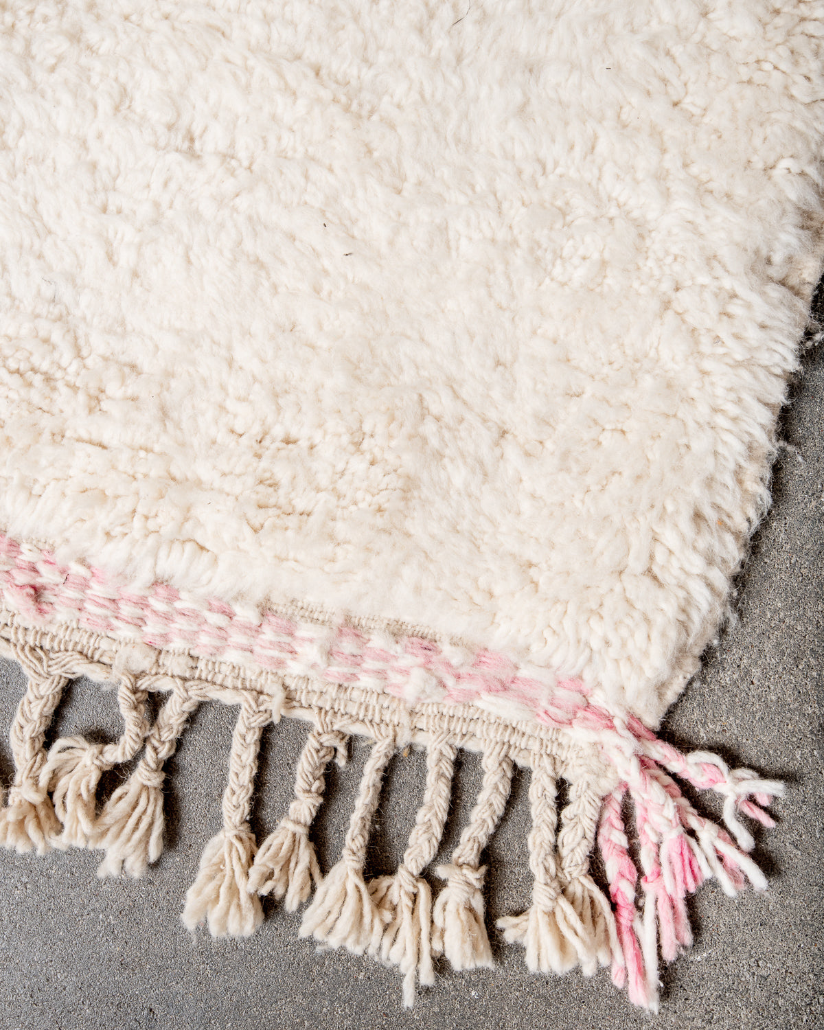 Modern, designer, handcrafted Berber runner rug from Morocco. Beniourain carpet with beautiful colours and patterns and fluffy wool texture.