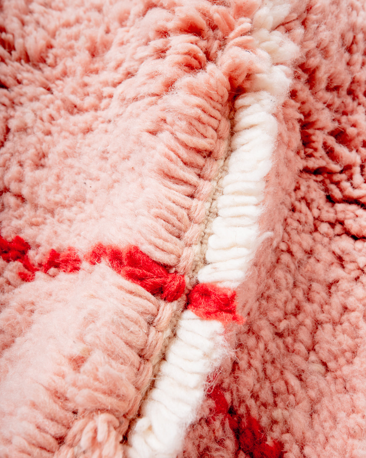 odern, designer, handcrafted Berber rug from Morocco. Beniourain carpet with beautiful colours and patterns and fluffy wool texture. 