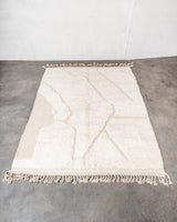 Modern, designer, handcrafted Berber rug from Morocco. Beniourain carpet with beautiful colours and patterns and fluffy wool texture. 