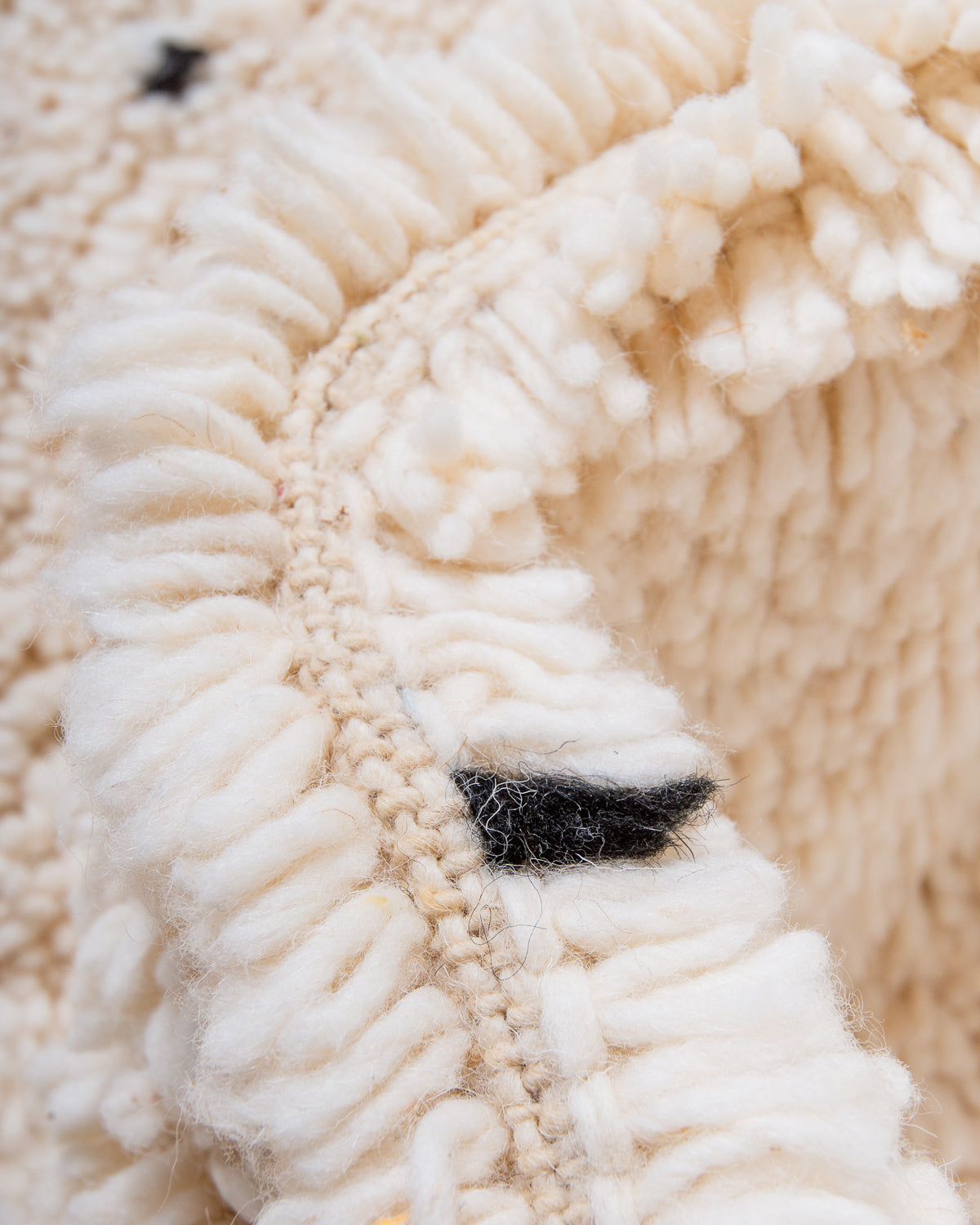 Modern, designer, handcrafted Berber rug from Morocco. Beniourain carpet with beautiful colours and patterns and fluffy wool texture. 