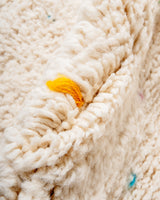 Modern, designer, handcrafted Berber rug from Morocco. Beniourain carpet with beautiful colours and patterns and fluffy wool texture. 