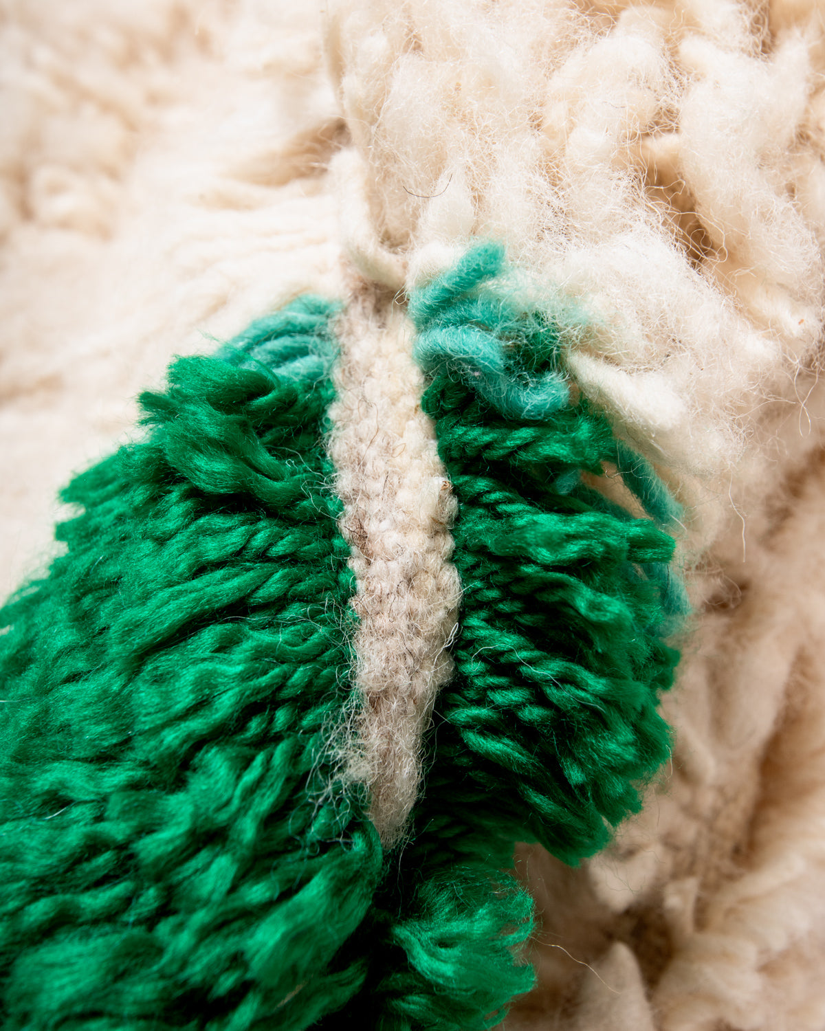 Modern designer handcrafted Berber rug from Morocco. Azilal rug with beautiful colors and patterns. Made of sheep’s wool and colourful cotton.