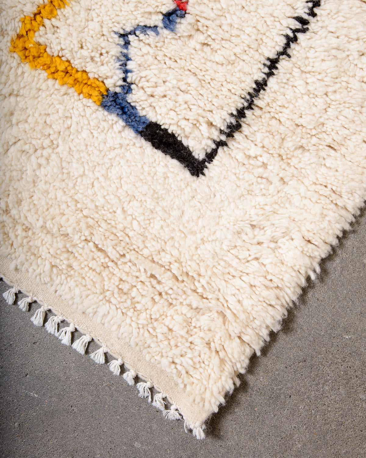 Modern designer handcrafted Berber rug from morocco Azilal with beautiful colors and patterns