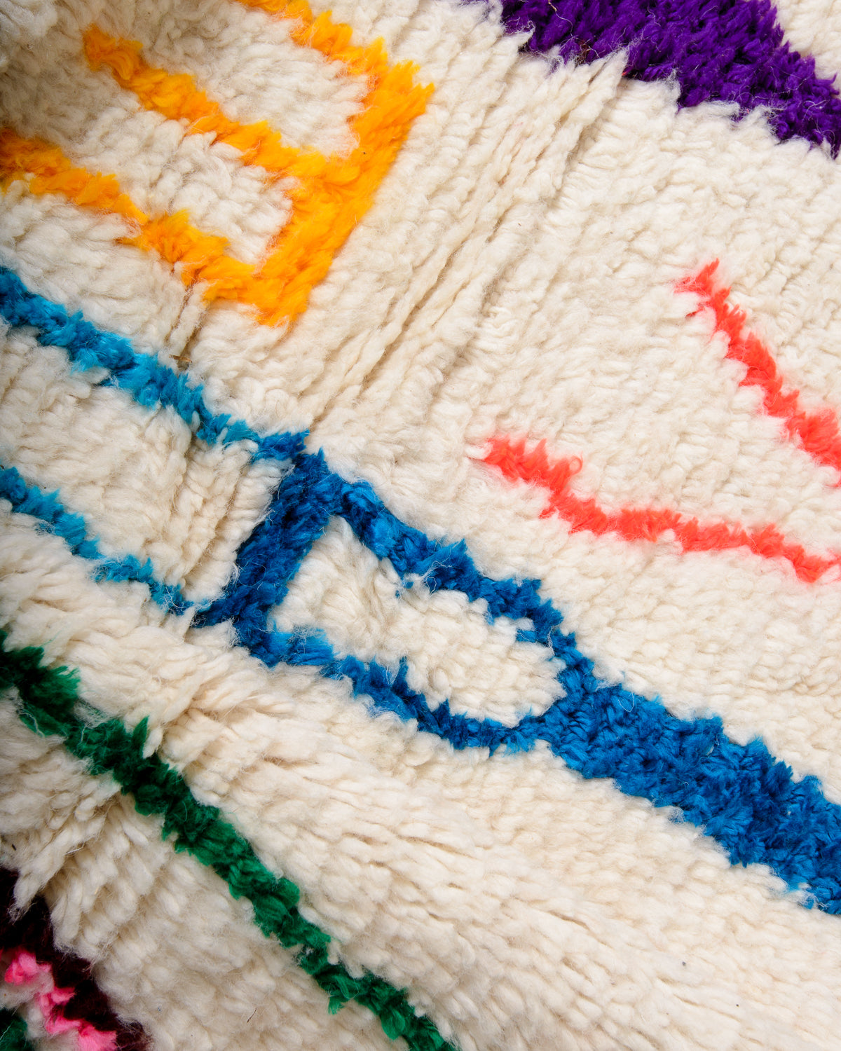 Modern designer handcrafted Berber rug from morocco Azilal with beautiful colors and patterns