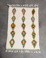 Modern designer handcrafted Berber rug from morocco Azilal with beautiful colors and patterns.