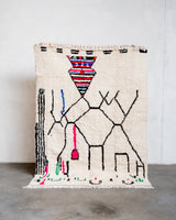 Modern designer handcrafted Berber rug from Morocco. Azilal rug with beautiful colors and patterns. Made of sheep’s wool and colourful cotton.