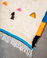 Modern designer handcrafted Berber rug from morocco Azilal with beautiful colors and patterns