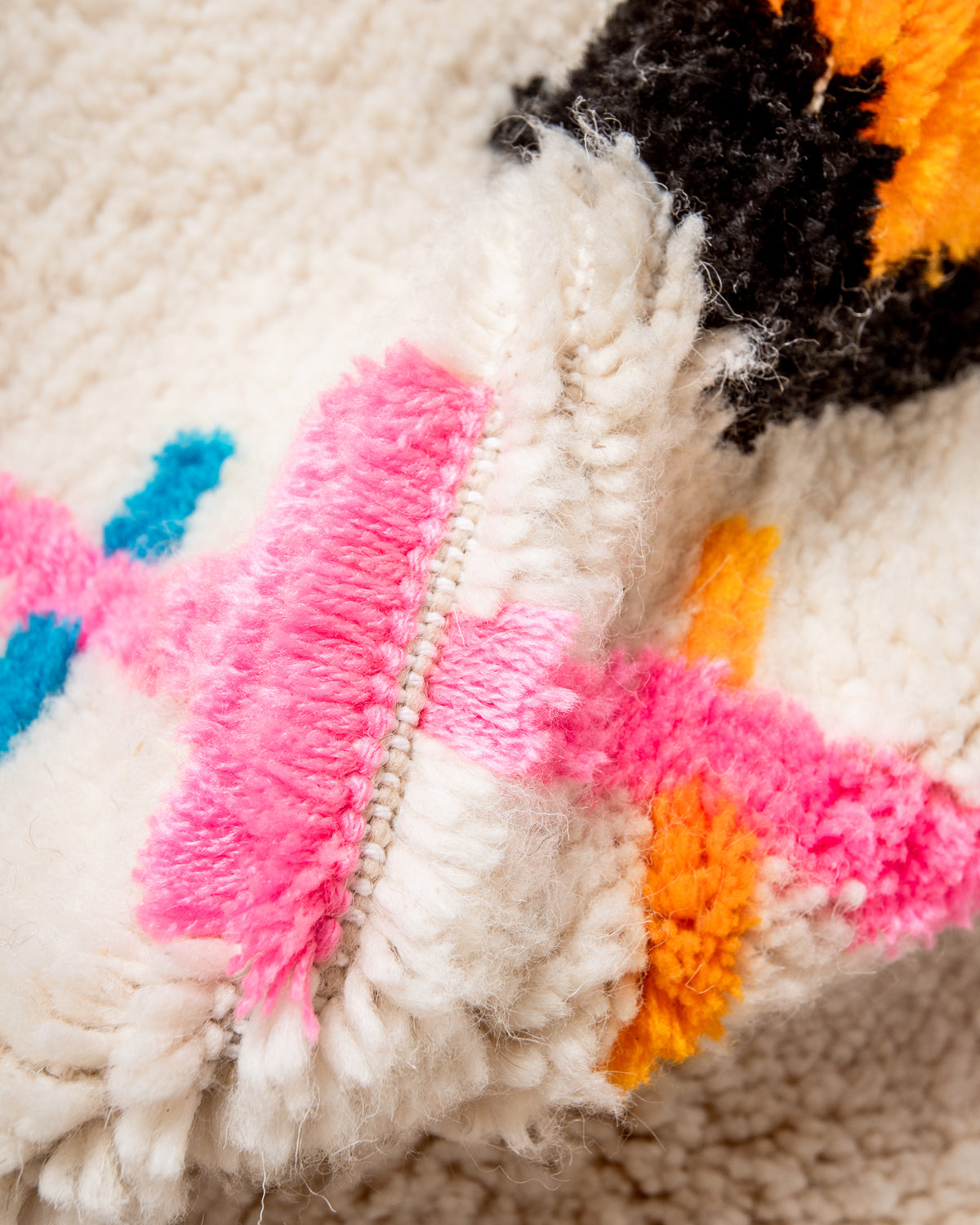 Modern designer handcrafted Berber rug from morocco Azilal with beautiful colors and patterns