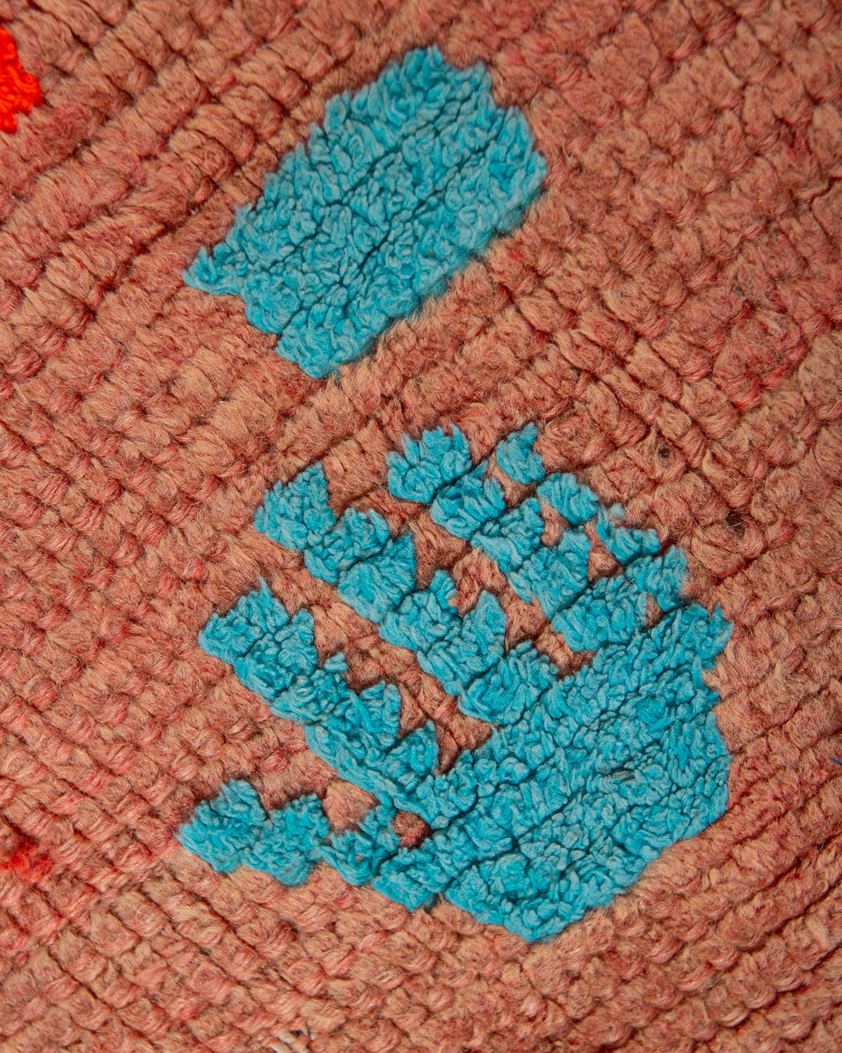 Modern, designer, handcrafted Berber runner rug from Morocco. Vintage carpet with beautiful colours and patterns and fluffy texture.