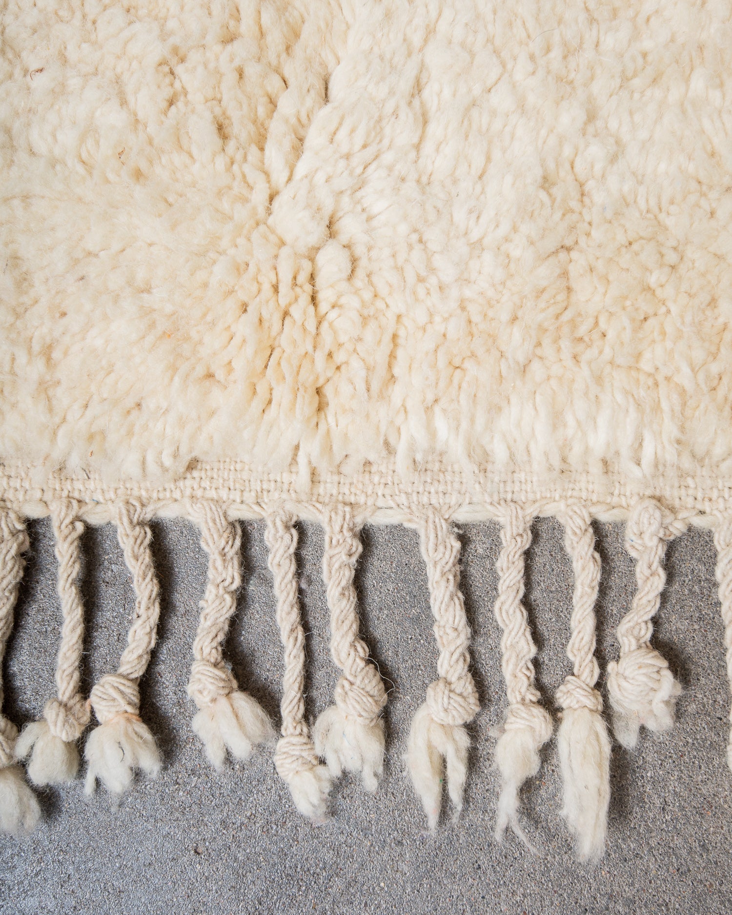 Modern, designer, handcrafted Berber rug from Morocco. Vintage carpet with beautiful colours and patterns and fluffy texture.