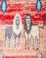 Modern, designer, handcrafted Berber runner rug from Morocco. Vintage carpet with beautiful colours and patterns and fluffy texture.