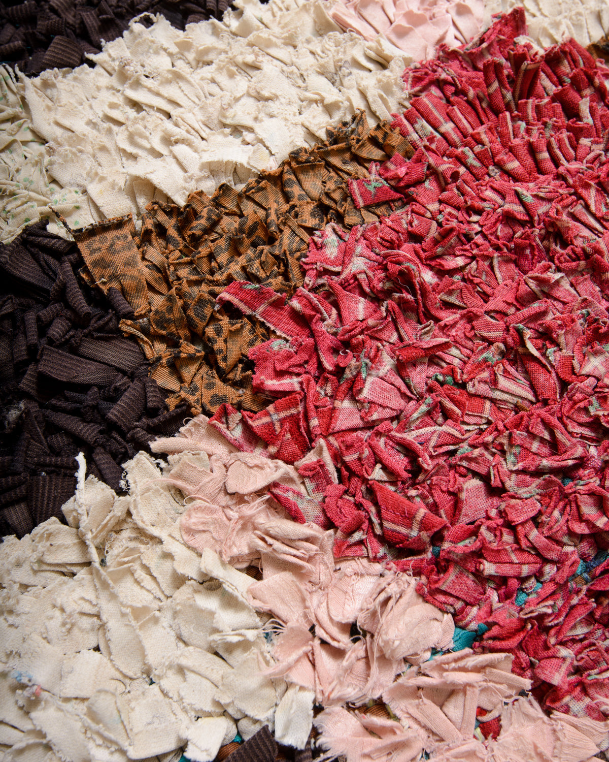 Modern designer vintage handcrafted Berber rug from Morocco. Boucherouite runner rug with beautiful colors and patterns.