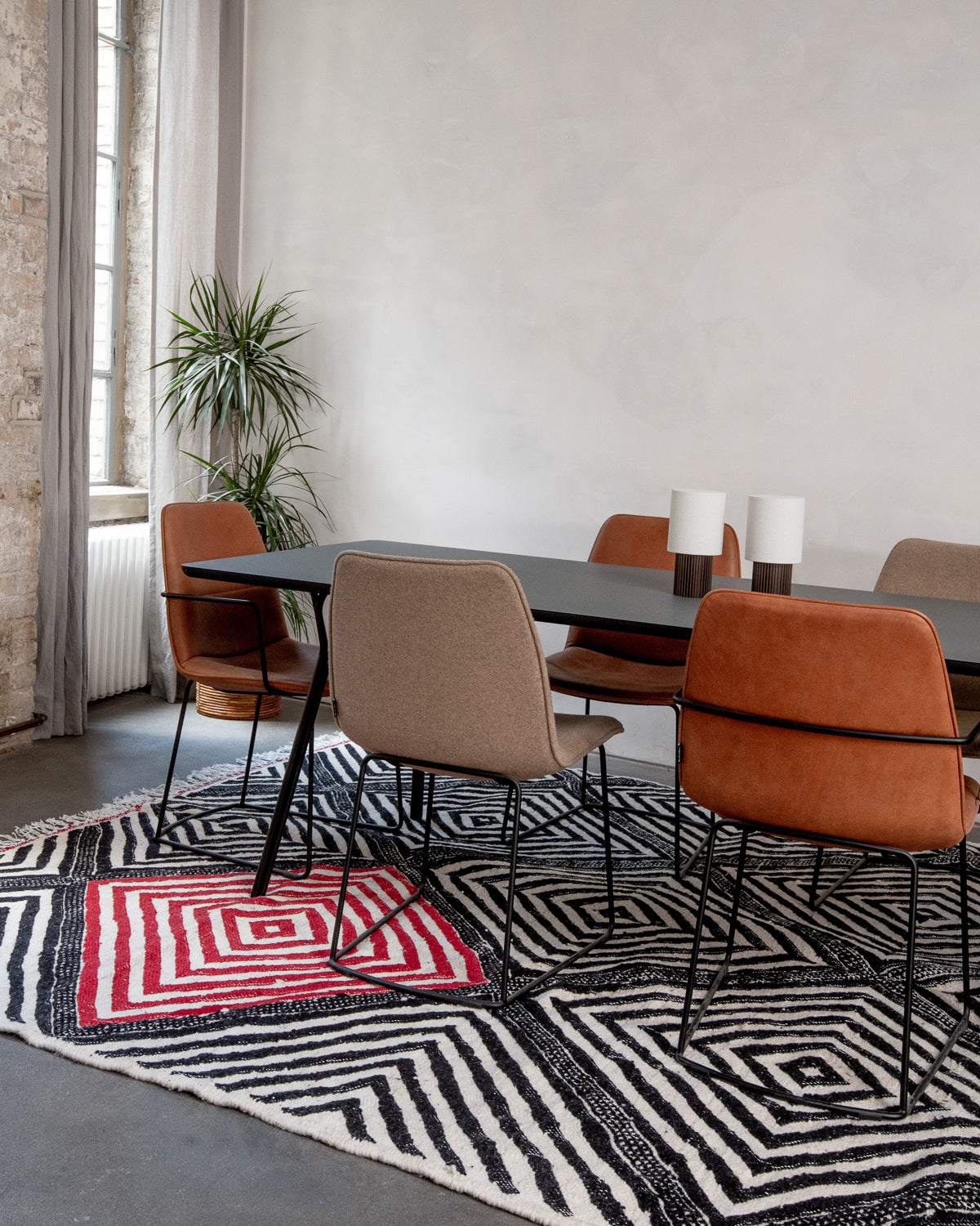 Modern, designer, handcrafted Berber rug from Morocco. Kelim carpet with beautiful designs and robust flat weave. 100% wool.