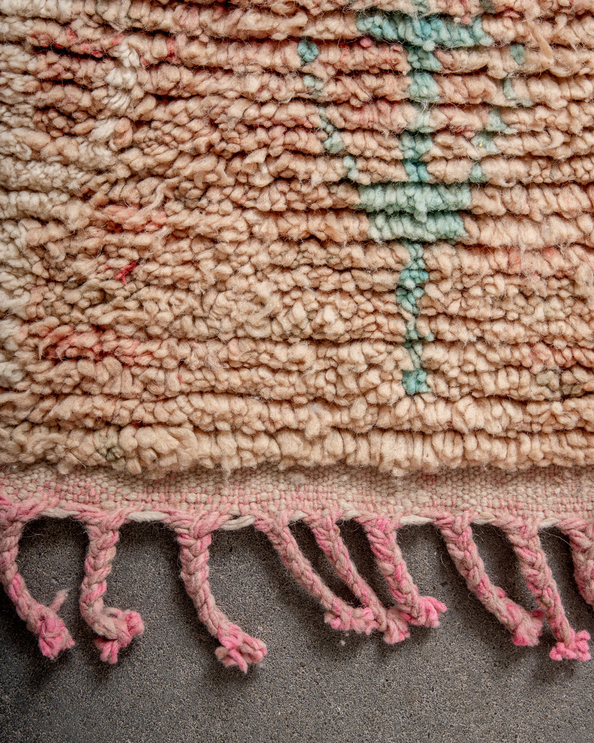 Modern, designer, handcrafted Berber runner rug from Morocco. Vintage carpet with beautiful colours and patterns and fluffy texture.