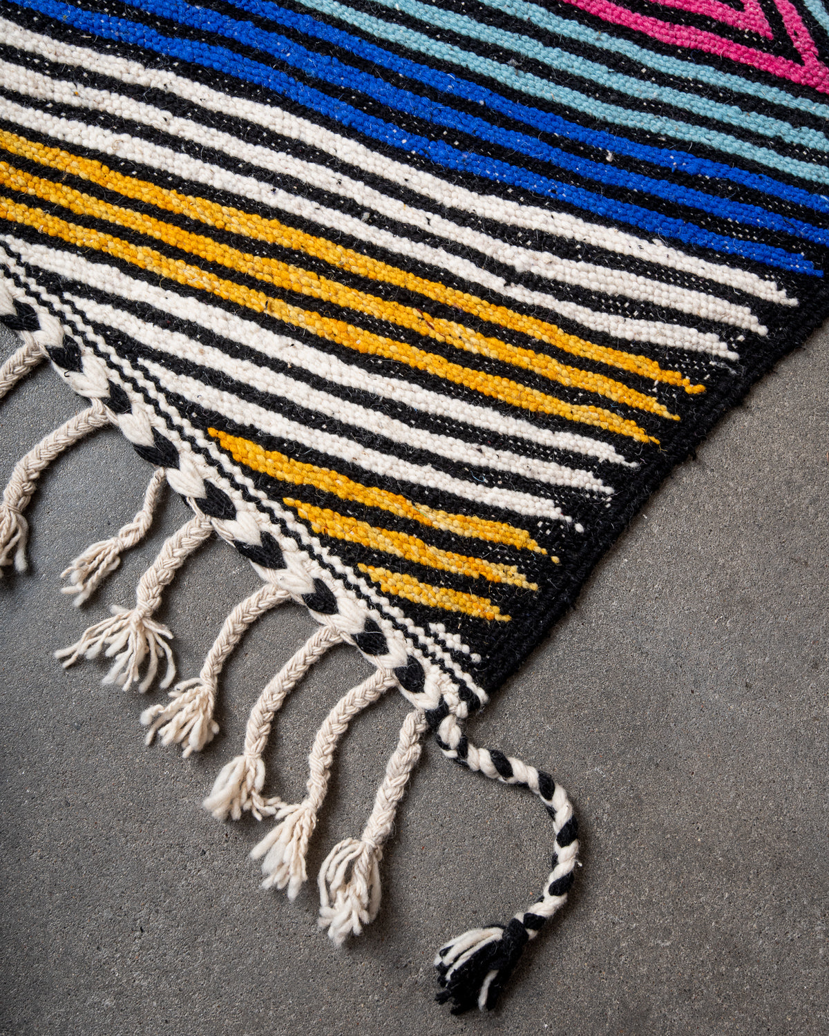 Modern designer handcrafted Berber rug from morocco Kelim with beautiful colors and patterns