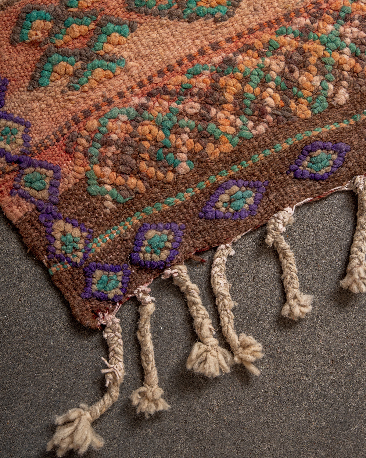 Modern, designer, handcrafted Berber rug from Morocco. Vintage Kelim carpet with beautiful designs and robust flat weave out of wool.