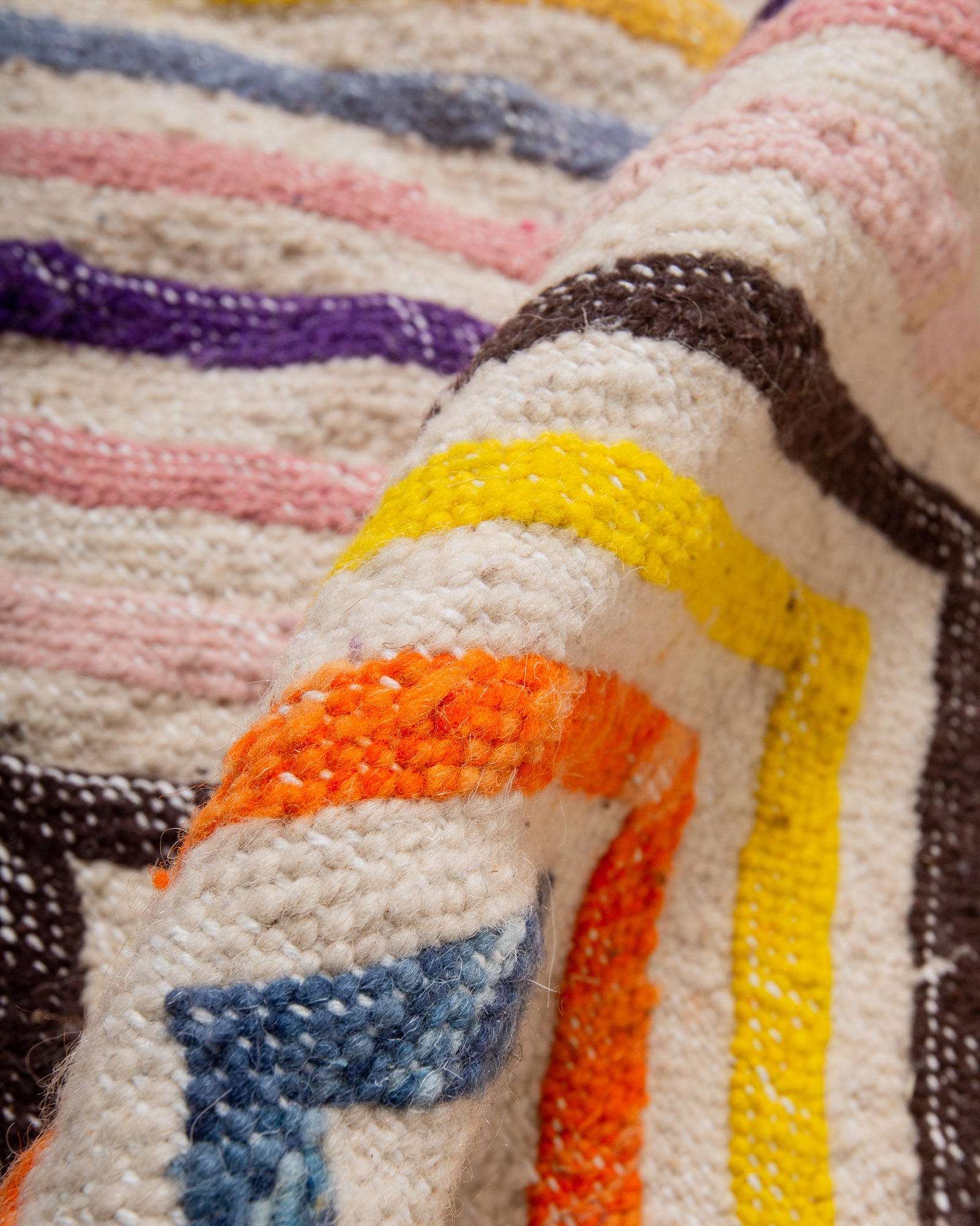 Modern, designer, handcrafted Berber rug from Morocco. Kelim carpet with beautiful designs and robust flat weave. 100% wool.