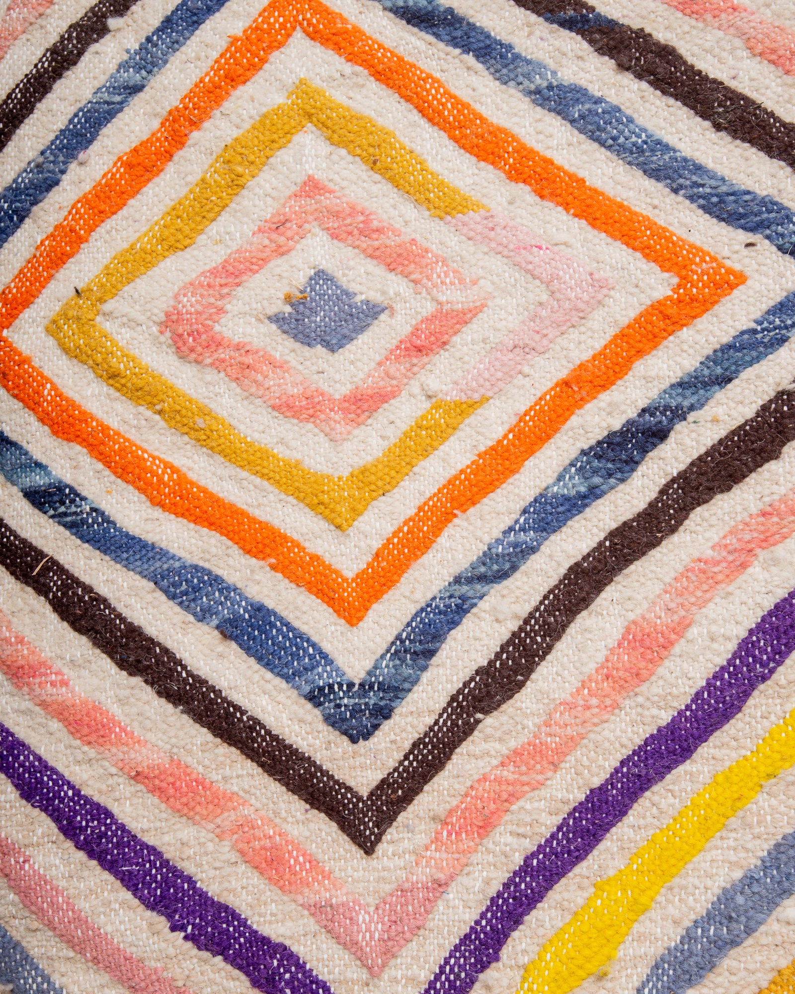 Modern, designer, handcrafted Berber rug from Morocco. Kelim carpet with beautiful designs and robust flat weave. 100% wool.