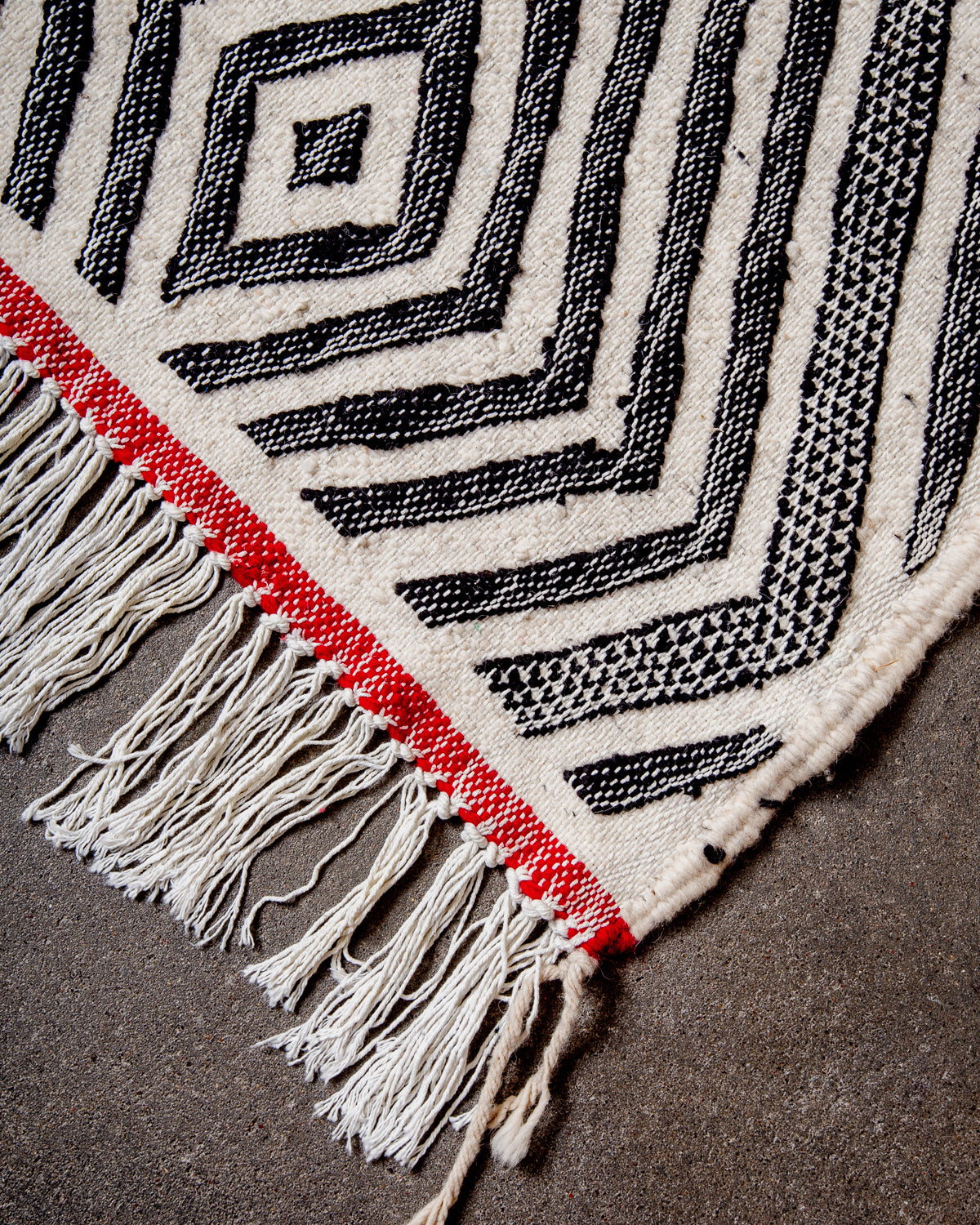 Modern, designer, handcrafted Berber rug from Morocco. Vintage Kelim carpet with beautiful designs and robust flat weave out of wool.