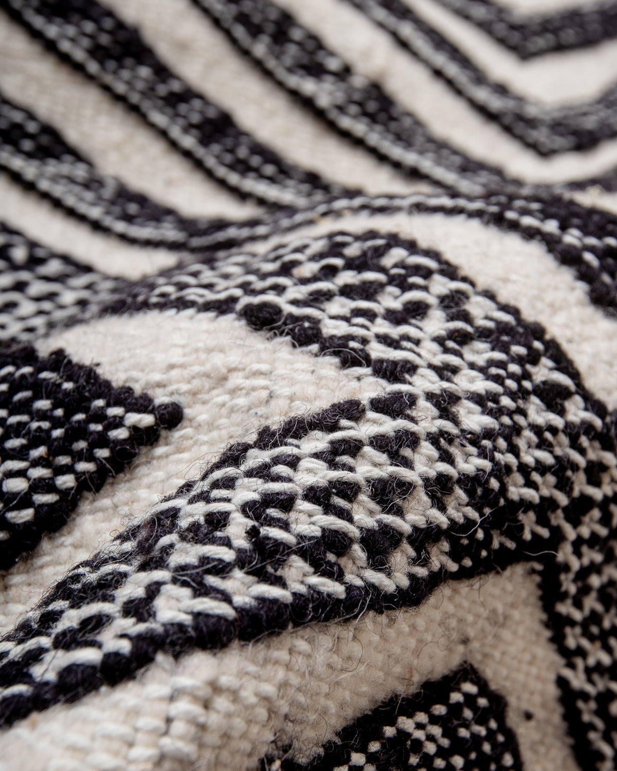 Modern, designer, handcrafted Berber rug from Morocco. Vintage Kelim carpet with beautiful designs and robust flat weave out of wool.