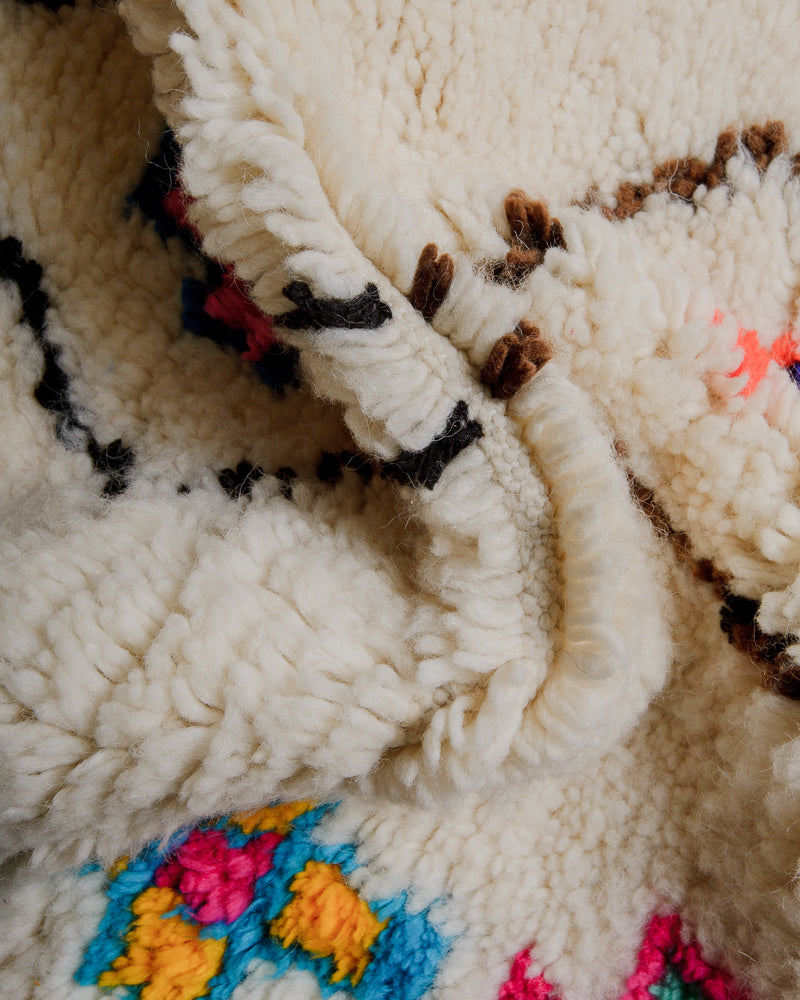 Close. up of wool azilal rug