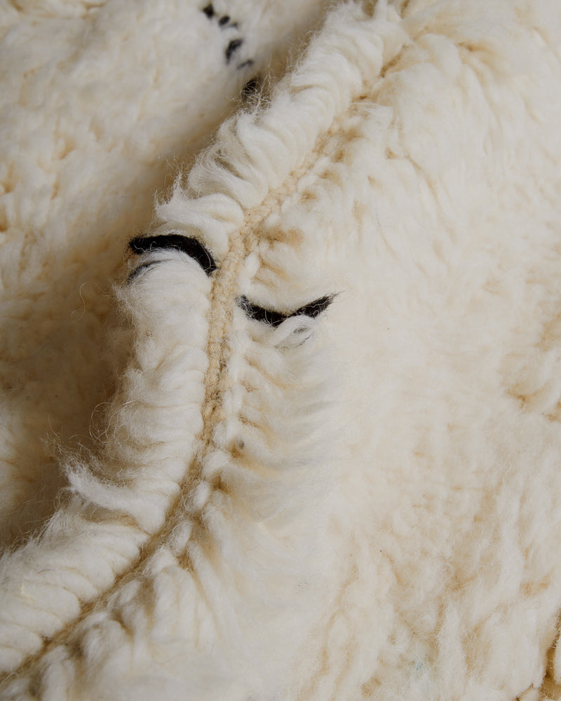 Close up of wool rug