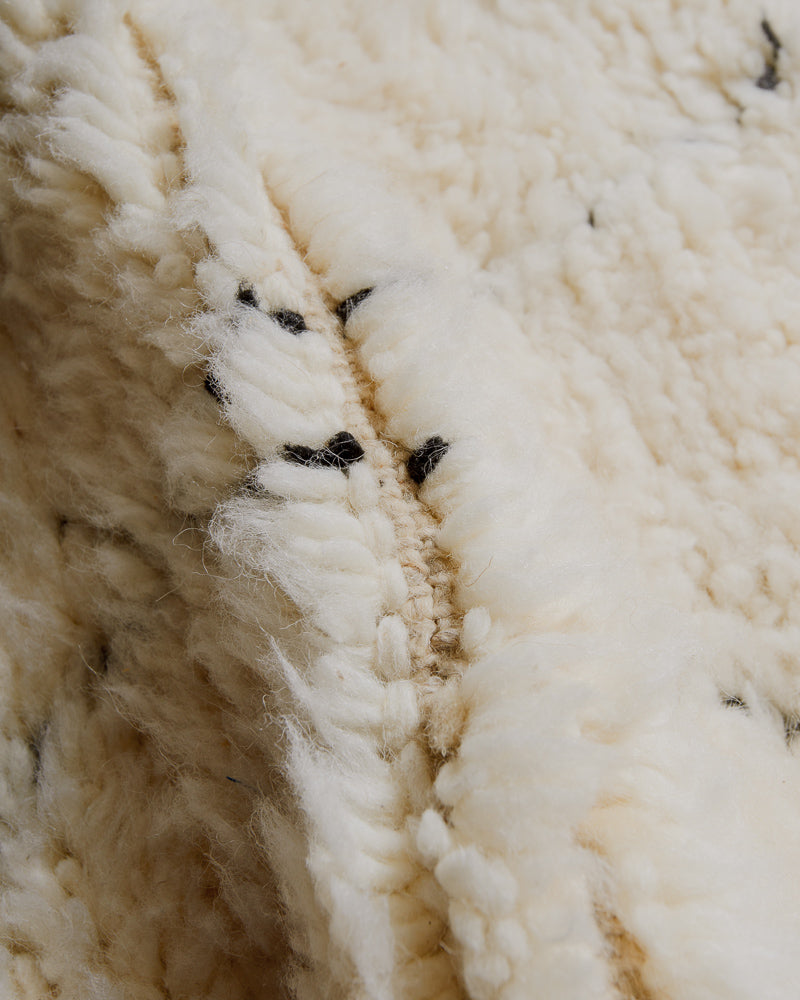 Close up of wool rug