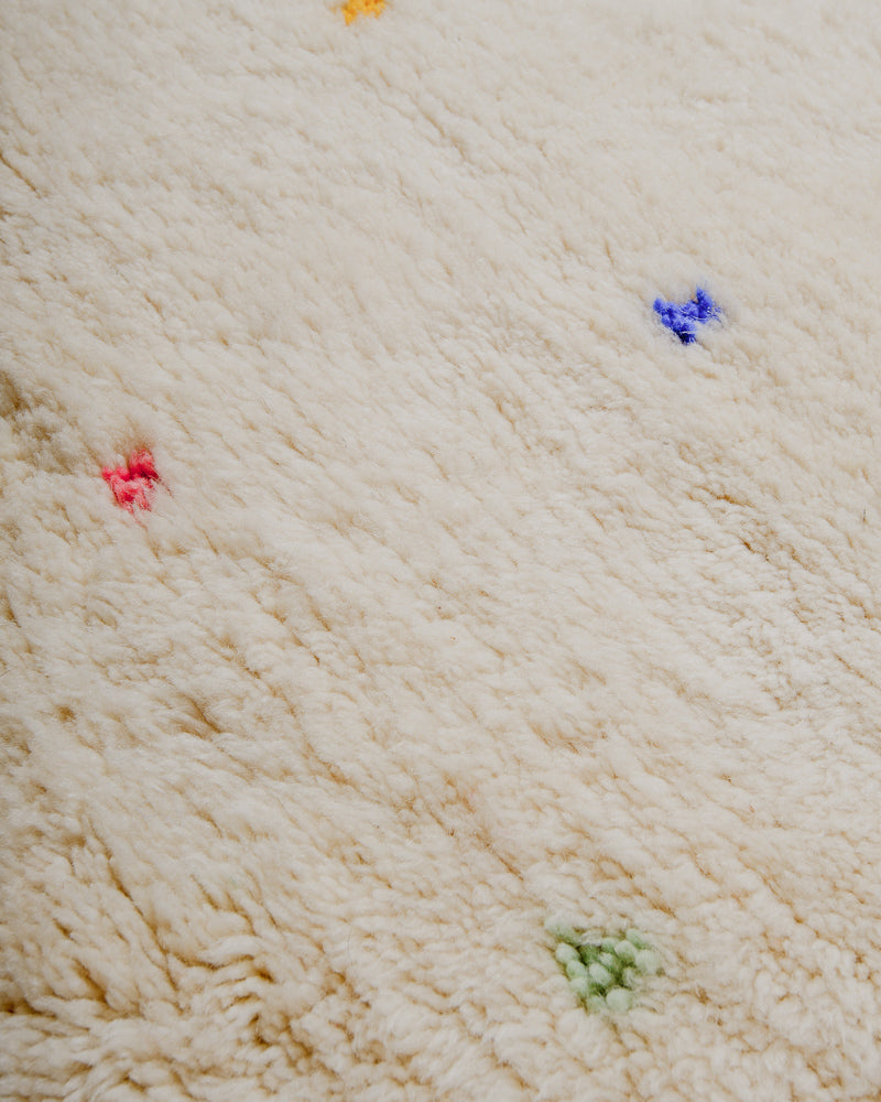 Surface of Berberlin finest dotted  rug.