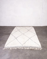 Moderner Designer handgefertigter Berber Teppich aus Marokko Beniourain mit schönen Farben und Mustern