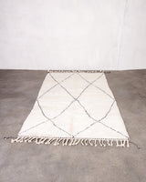 Modern designer handcrafted Berber rug from morocco Beniourain with beautiful colors and patterns