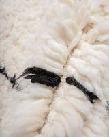 Modern, designer, handcrafted Berber rug from Morocco. Beniourain carpet with beautiful colours and patterns and fluffy wool texture. 
