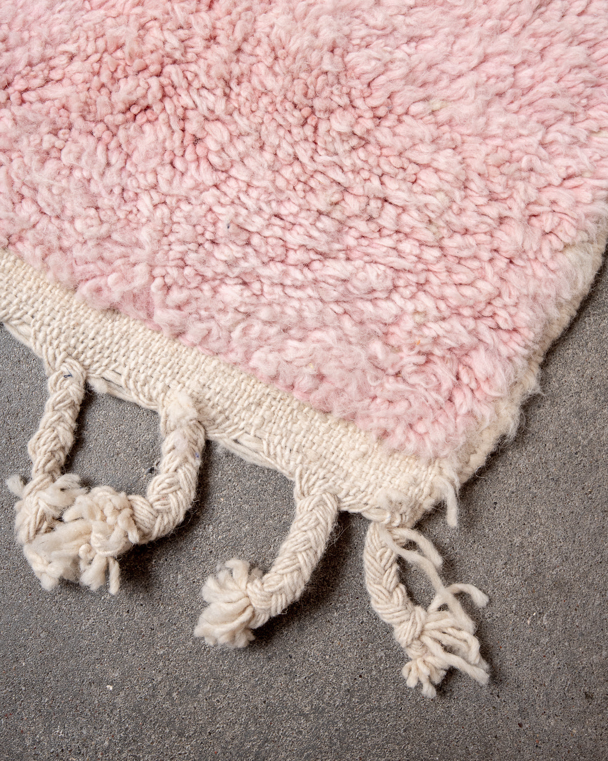 Modern, designer, handcrafted Berber rug from Morocco. Beniourain carpet with beautiful colours and patterns and fluffy wool texture.