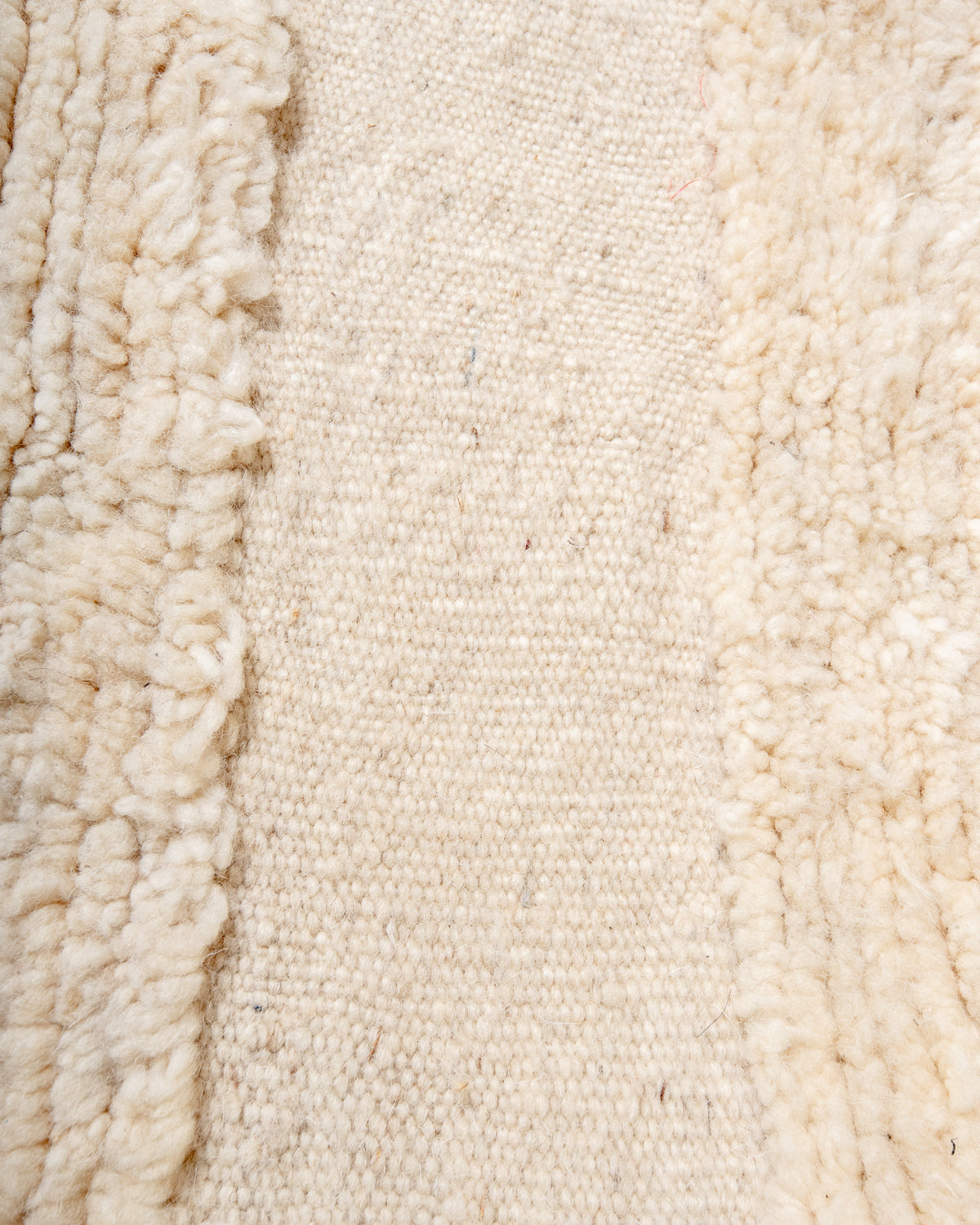 Modern, designer, handcrafted Berber rug from Morocco. Beniourain carpet with beautiful colours and patterns and fluffy wool texture. 