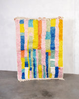 Moderner Designer handgefertigter Berber Teppich aus Marokko Beniourain mit schönen Farben und Mustern