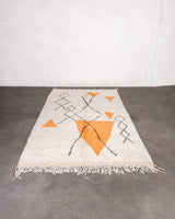 Modern designer handcrafted Berber rug from morocco Beniourain with beautiful colors and patterns
