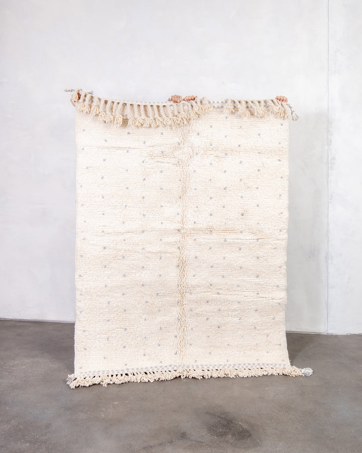 Modern designer handcrafted Berber rug from morocco Beniourain with beautiful colors and patterns