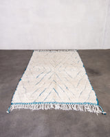 Modern designer handcrafted Berber rug from morocco Beniourain with beautiful colors and patterns