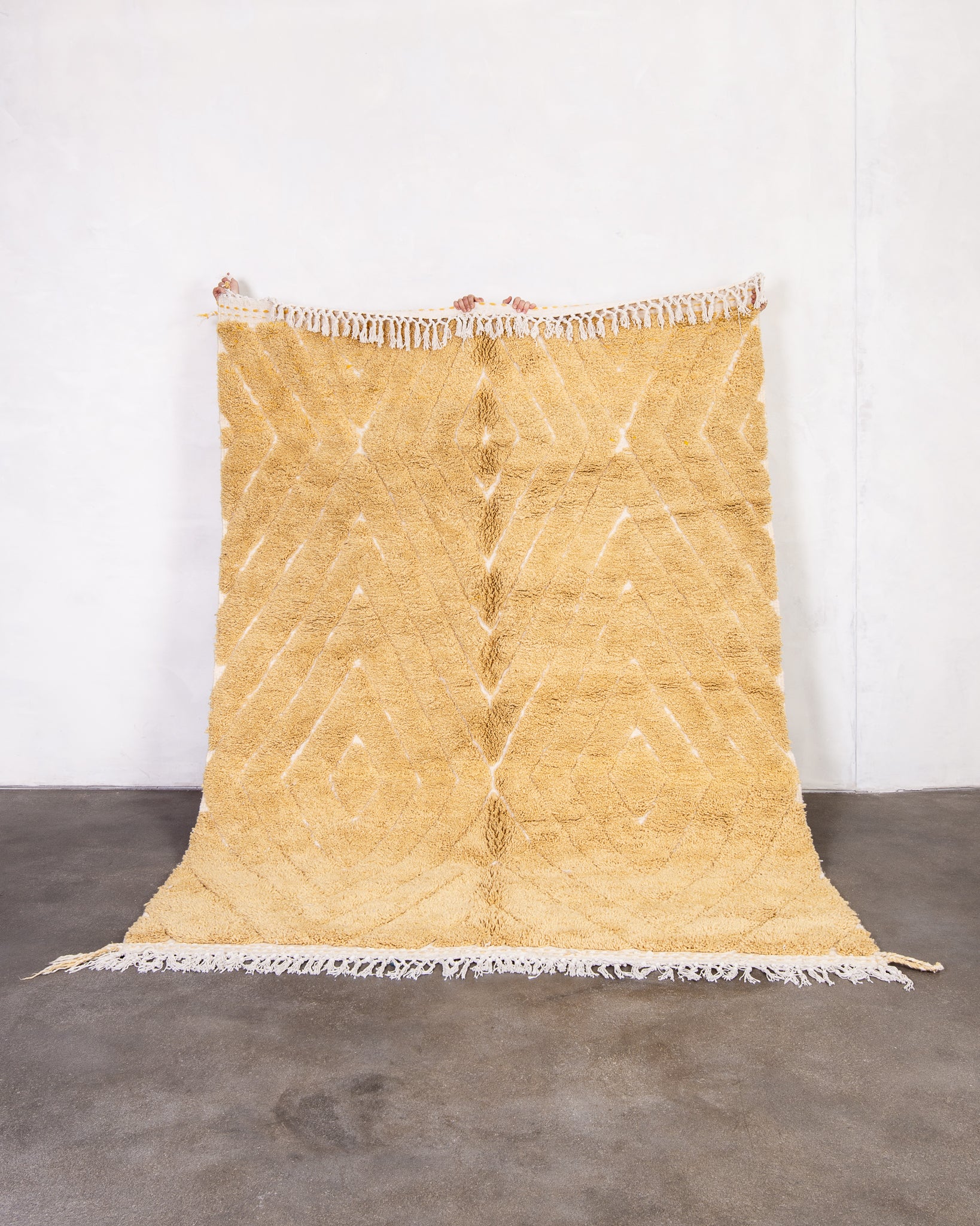 Modern designer handcrafted Berber rug from morocco Beniourain with beautiful colors and patterns