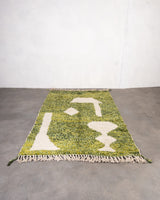 Modern designer handcrafted Berber rug from morocco Beniourain with beautiful colors and patterns