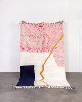 Modern designer handcrafted Berber rug from morocco Beniourain with beautiful colors and patterns