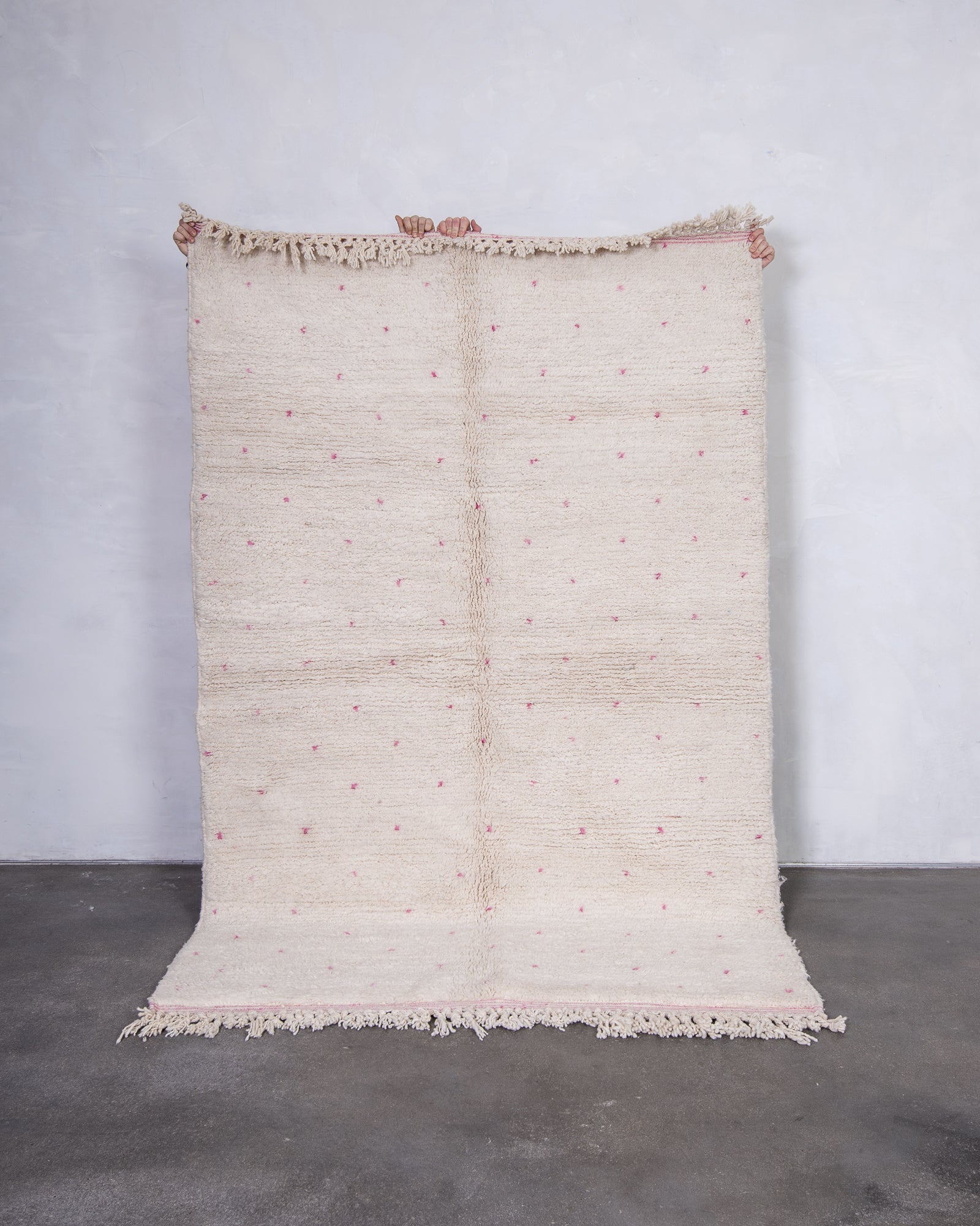 Modern designer handcrafted Berber rug from morocco Beniourain with beautiful colors and patterns