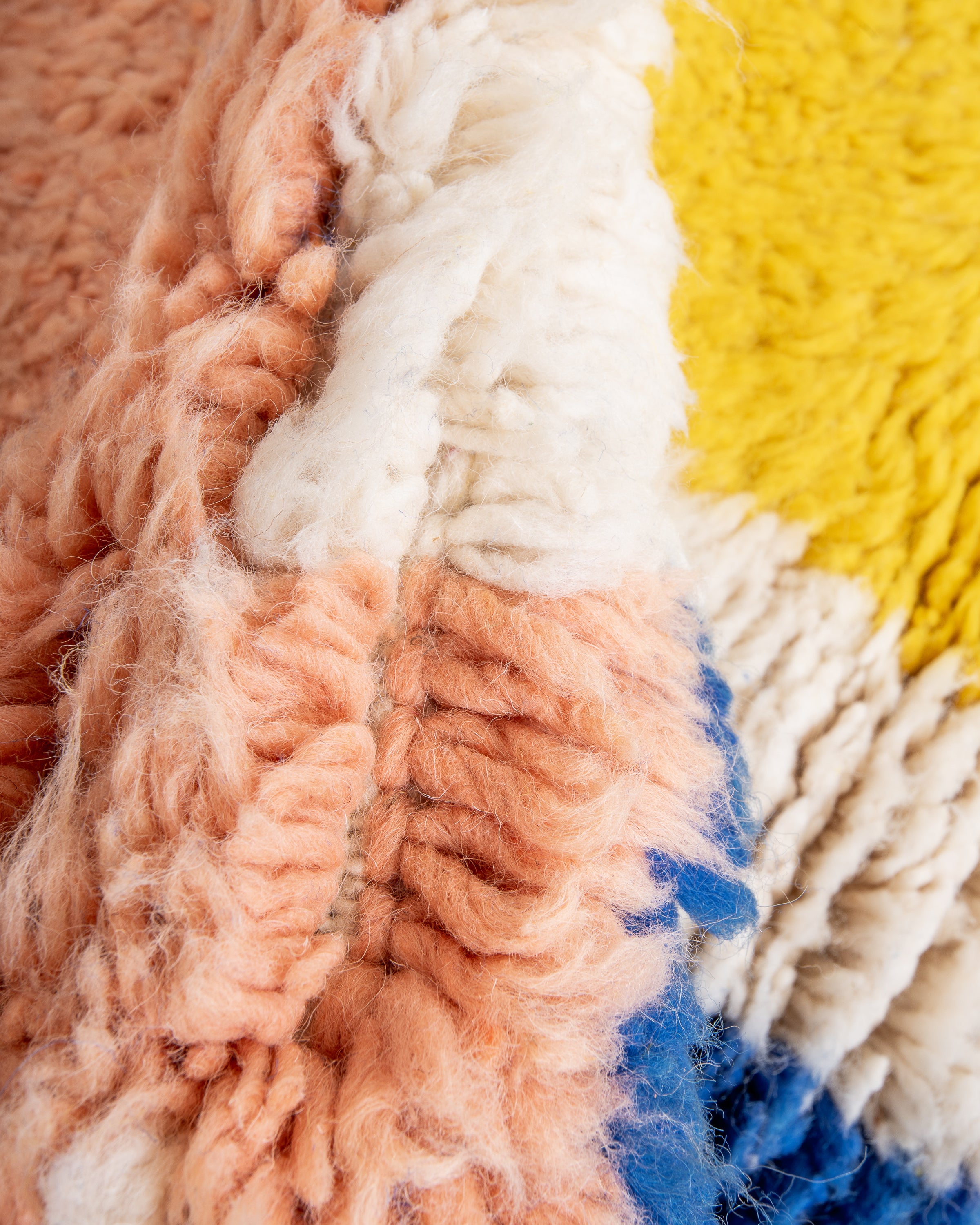 Modern designer handcrafted Berber rug from morocco Beniourain with beautiful colors and patterns