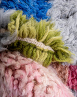 Modern designer handcrafted Berber rug from morocco Beniourain with beautiful colors and patterns
