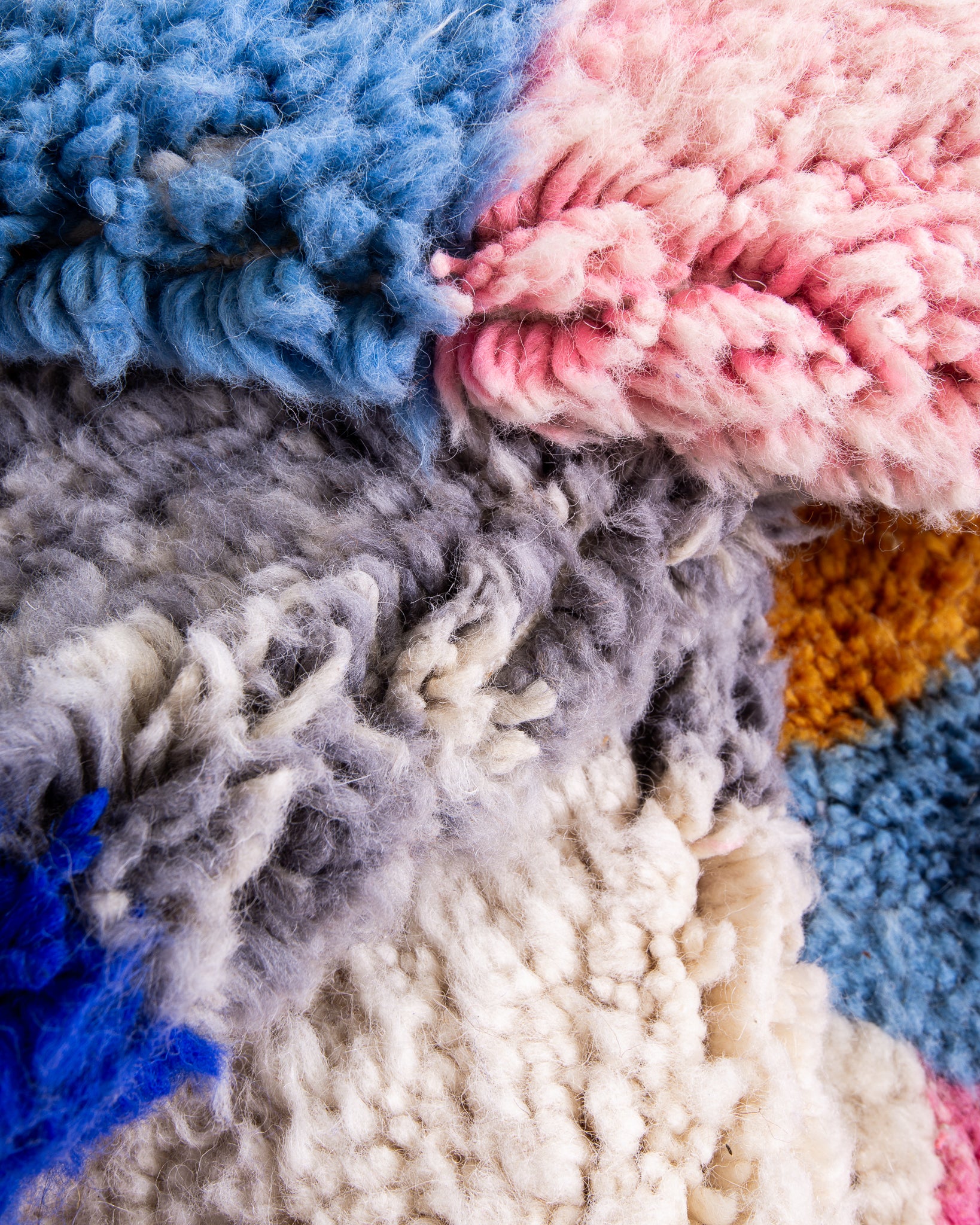 Modern designer handcrafted Berber rug from morocco Beniourain with beautiful colors and patterns