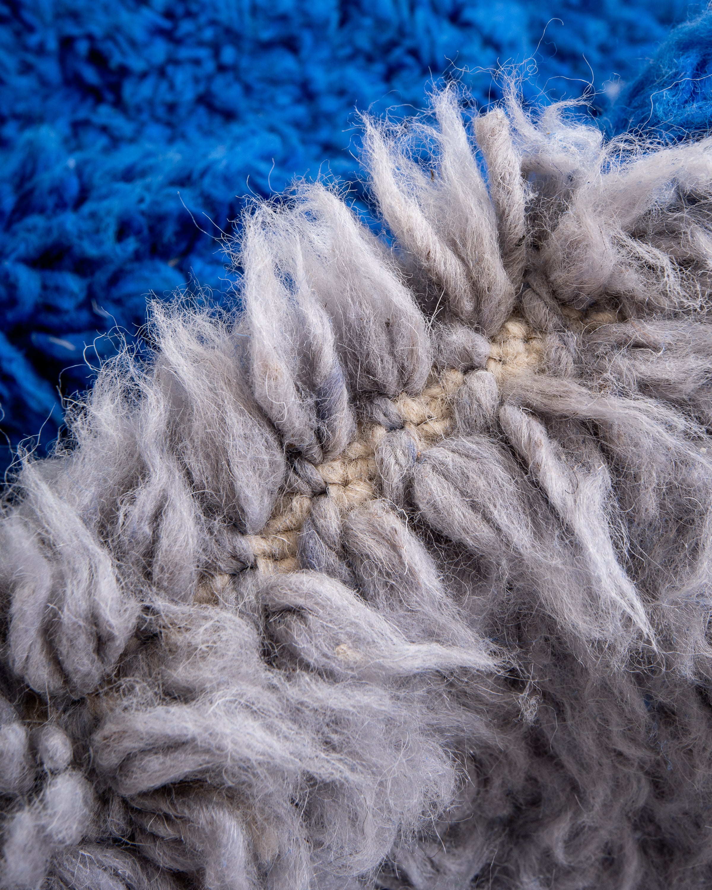 Modern designer handcrafted Berber rug from morocco Beniourain with beautiful colors and patterns