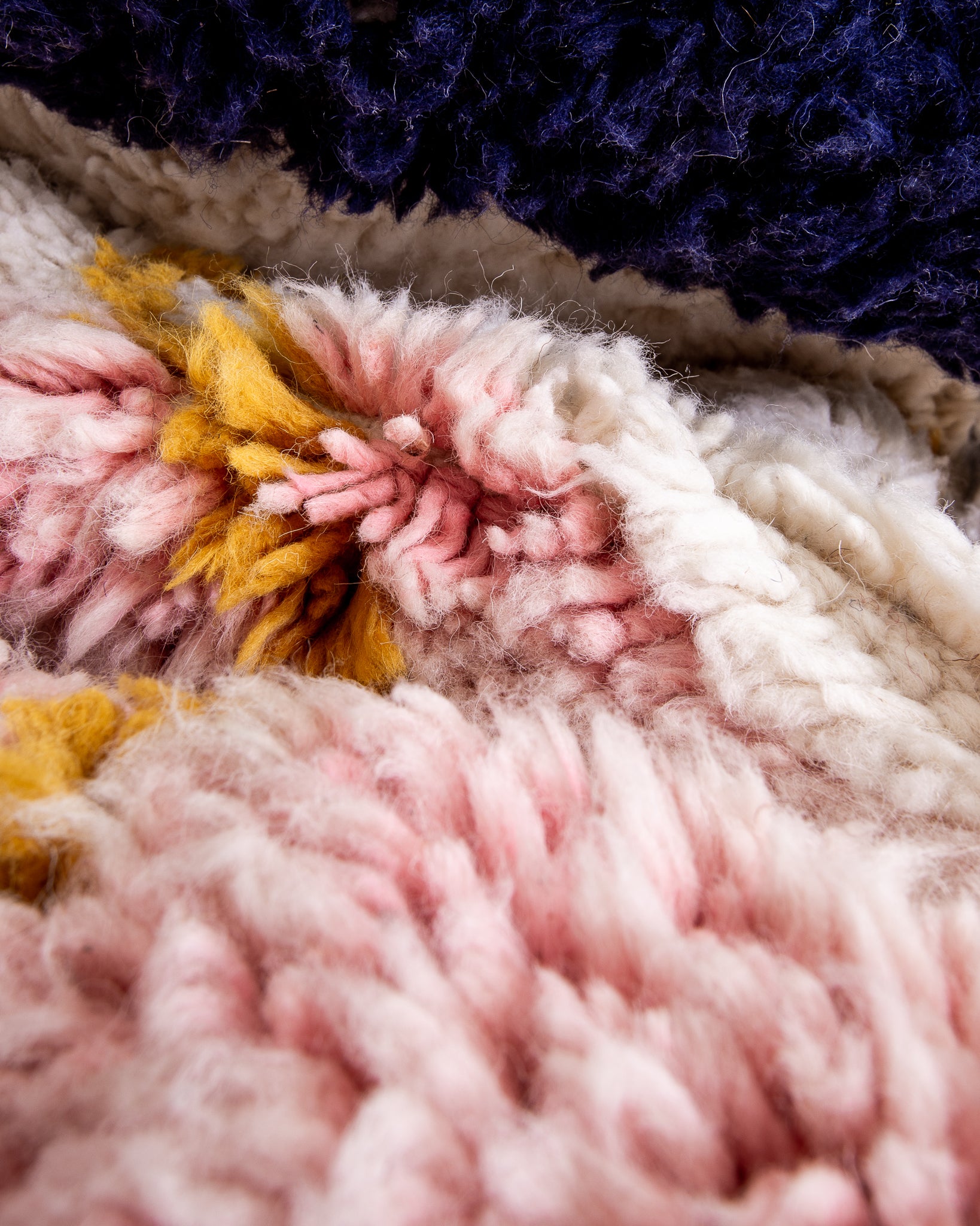 Modern designer handcrafted Berber rug from morocco Beniourain with beautiful colors and patterns