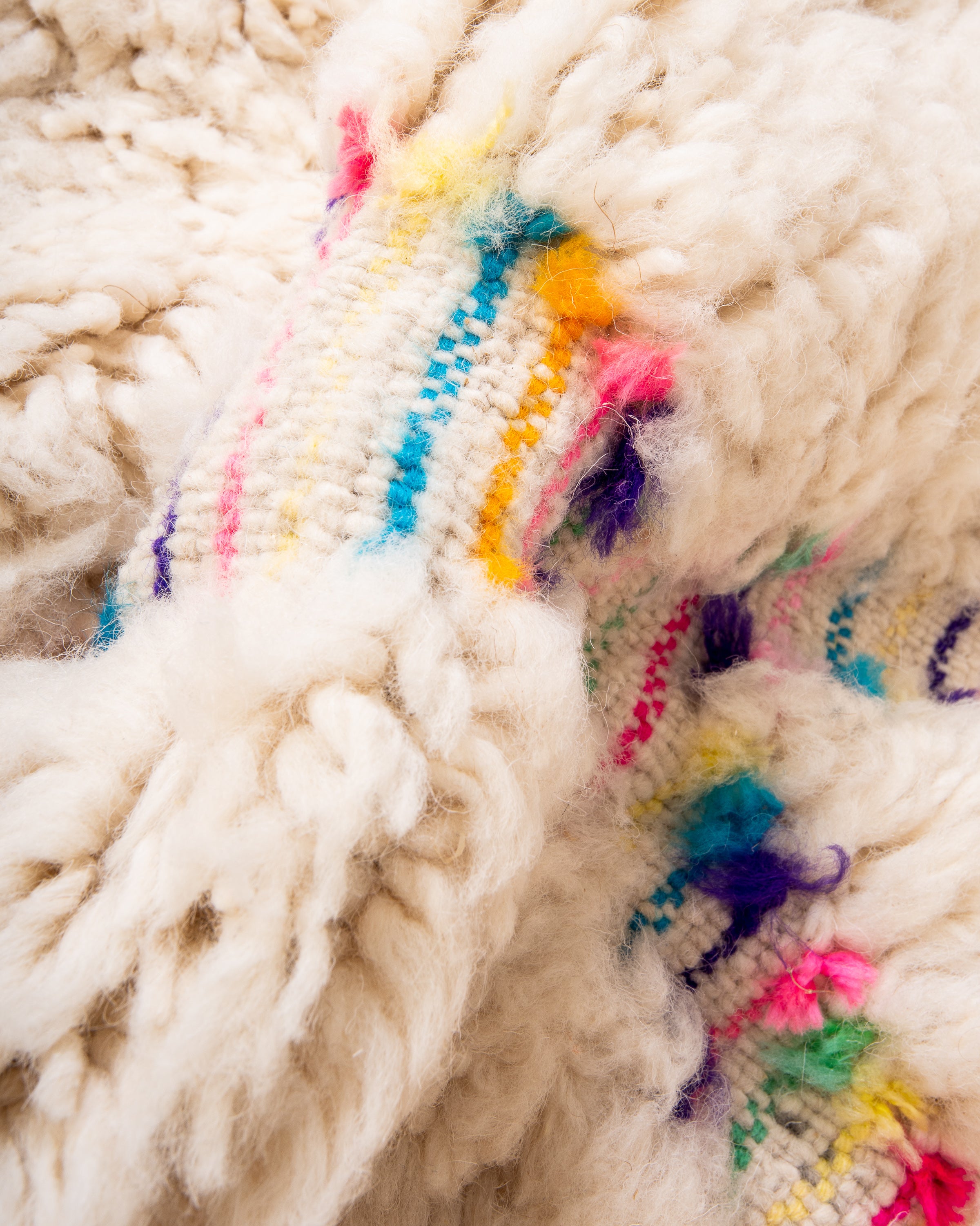 Modern designer handcrafted Berber rug from morocco Beniourain with beautiful colors and patterns