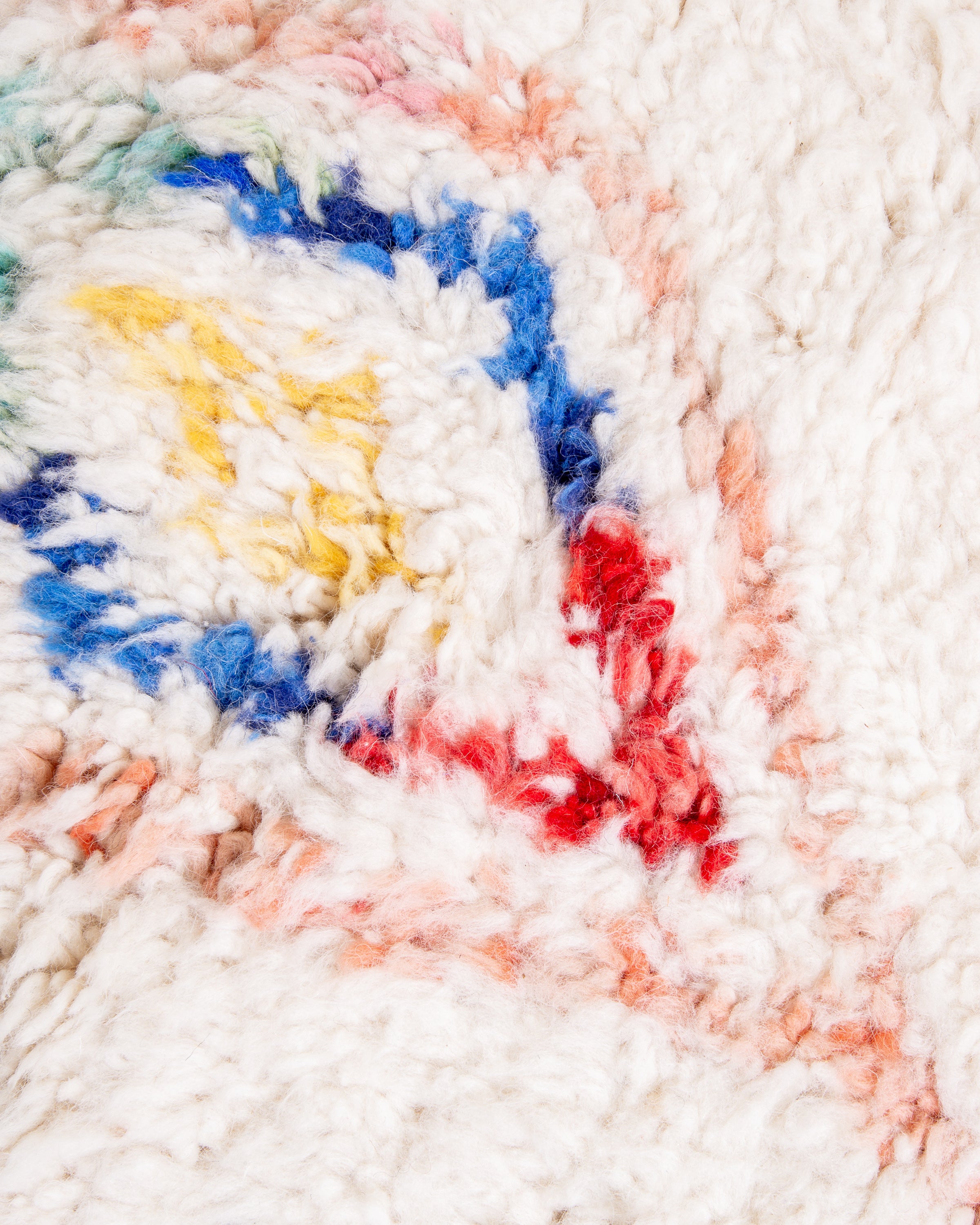 Modern designer handcrafted Berber rug from morocco Beniourain with beautiful colors and patterns