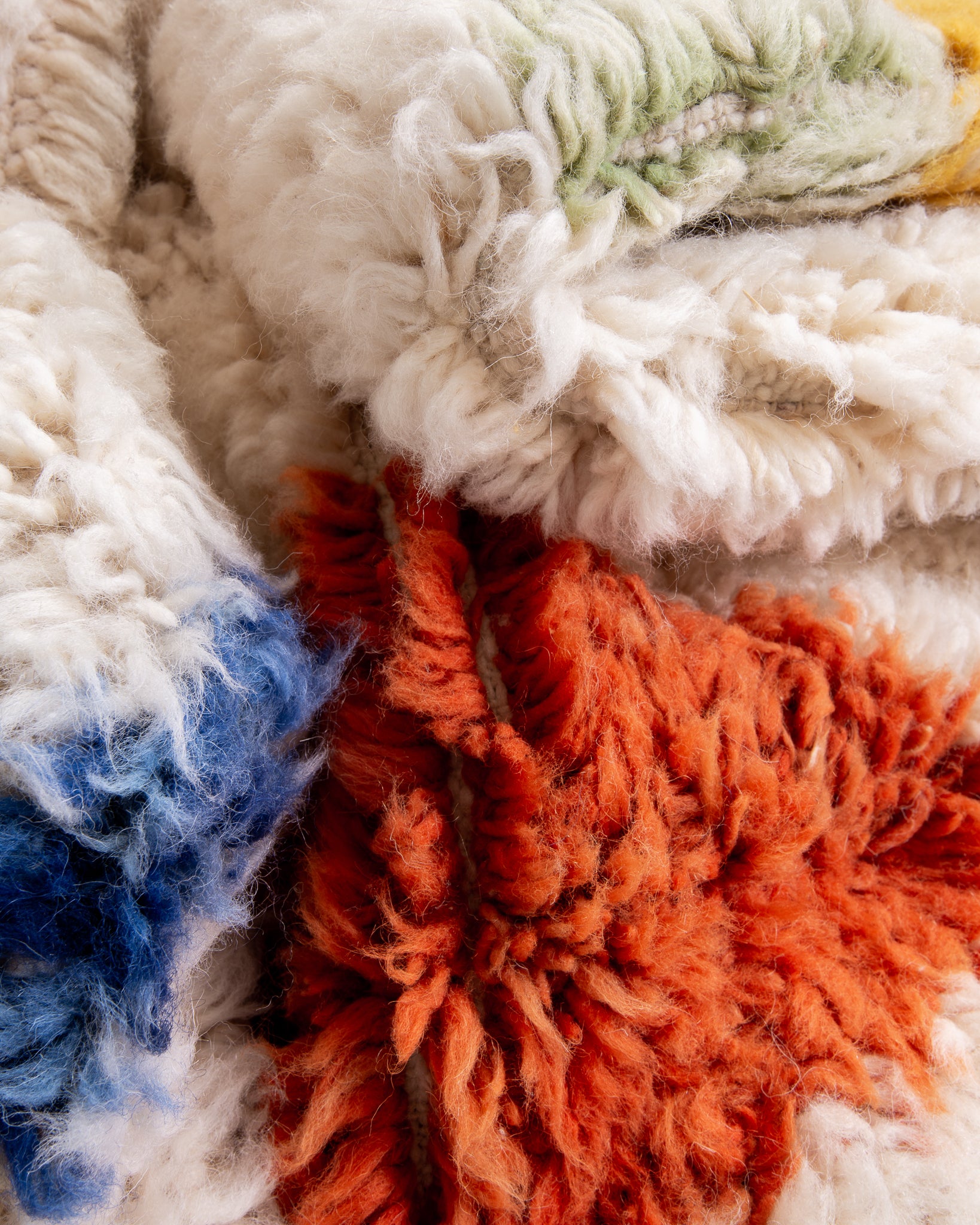 Modern designer handcrafted Berber rug from morocco Beniourain with beautiful colors and patterns